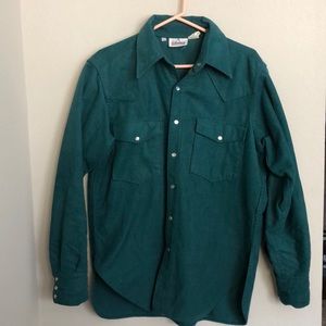 70s Green Snap Shirt